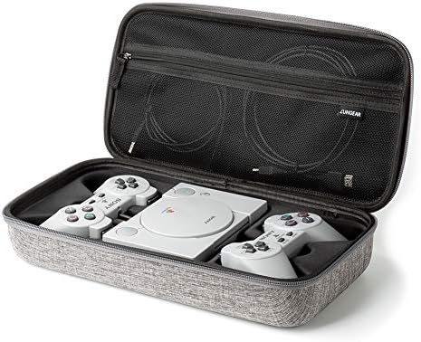 Случајот за носење на белите дробови компатибилен за класична конзола PlayStation, Складирање на куќи за патувања за Sony PlayStation