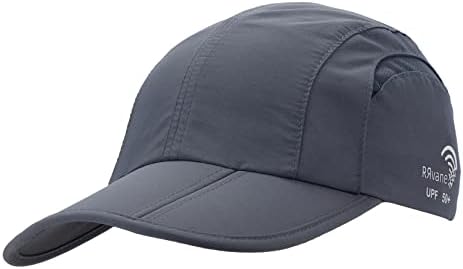 RRVANE виткање UPF50+ капа за заштита од сонце, брза суво бејзбол капа Неструктурирана спортска капа на отворено одговара 22 ~ 24-3/8”