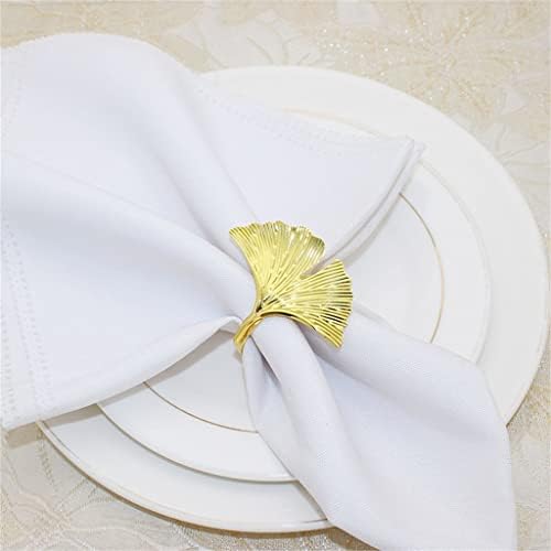 ZLXDP 6PCS салфетки прстени златни држачи за салфетка за Божиќни вечери Свадби на свадби