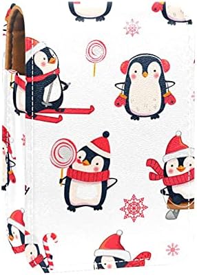 Шминка Кармин Случај За Надвор Божиќ Шапка Зимски Пингвин Пренослив Кармин Организатор Со Огледало Дами Мини Шминка Торба Трае