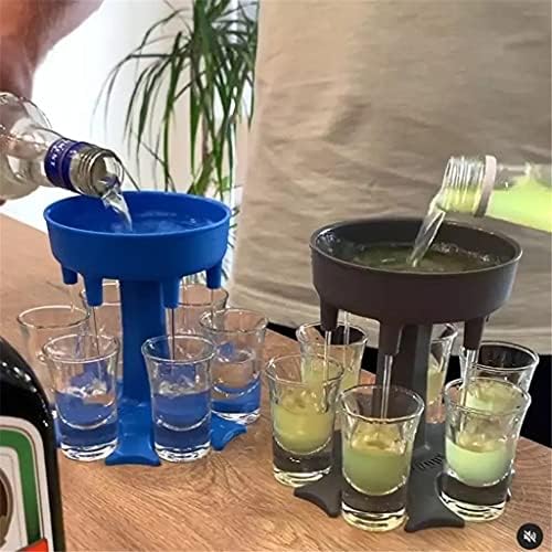 Лукио 6 шут стакло носител на држач за пиење пијалоци за пиење игри бар коктел вино Брзо полнење алатка за пополнување кади диспензерот