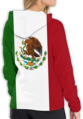 Mocенско женско мексиканско знаме Основно џудувач на качулка за пулвер