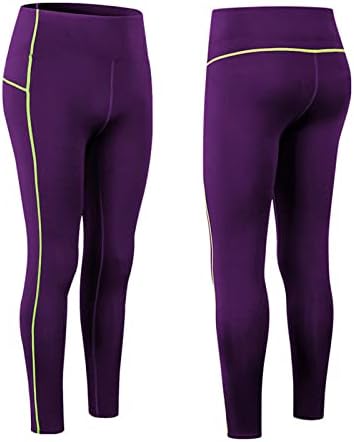MGBD тенки хеланки на руно за жени со џебови зимско топло плус кадифе со високи половини за вежбање хулахопки јога панталони