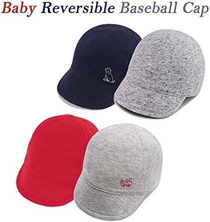 Чувар на бебето Реверзибилна бејзбол капа за новороденчиња, памук за везови од школка