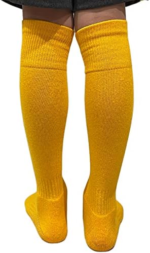 Кувер млади/деца Премиум Квалитет на коленото со високи памучни мекобол мулти-спортови чорапи