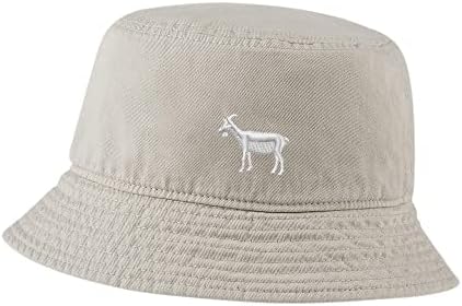 Капа за кофа за мажи жени коза животно извезено измиено памучно унисекс корпи капи