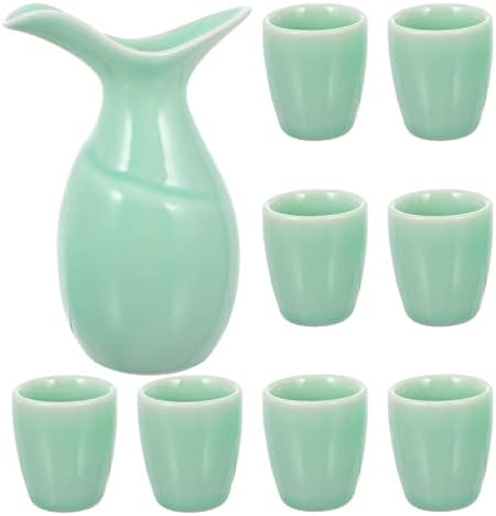 Стаклени чаши од вакауто Поставете стаклени чаши постави Tumbler комплети керамички сад и 8 чаши за садови поставени керамички саки саки сетови