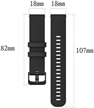 Лента за зглобот на нараквицата Bandkit 20 mm за Ticwatch E за Garmin Venu за Forerunner 645 Silicone Smartwatch Watchband