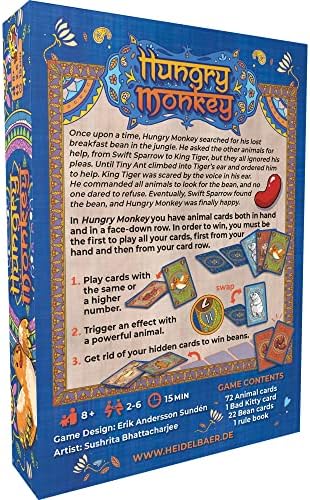 Хајделбер Игри Гладни Мајмун-Игра Со Карти-Паметни &засилувач; Лесно Семејство Игра Со Карти Право Надвор Од Џунглата-за 2 до 6 Играчи,
