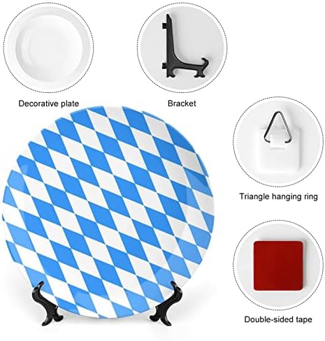 Сино дијамантско во форма на баварско знаме Печатена коска Кина Декоративна плоча Тркалезни плочи занает со приказ за стока за внатрешна