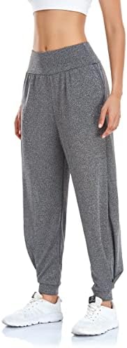 Анеми џемпери за жени, лесна лабава лабава женска џогарска јога панталони со џебови, дневни панталони