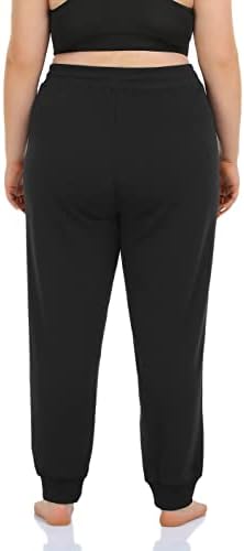 Zerdocean Womensенски плус големина руно, наредени џемпери, обични тренинзи, атлетски џогери џебови