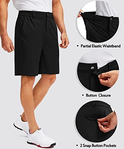 G Постепени машки голф шорцеви со 5 џебови 9 Малата тежина се протегаат Брзо сув случајниот фустан за работа за мажи