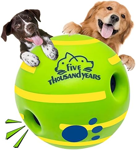 Волшебна топка за кучиња, интерактивна топка за играчки за кучиња, топка со пискави кучиња играчки, издржлива топка за џвакање на вага