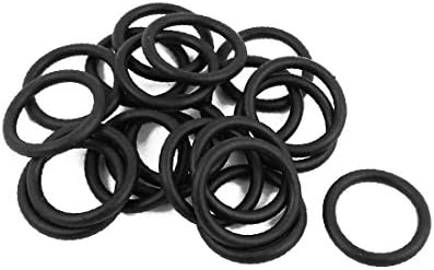 X-Ree 20pcs 28mmx3.5mm нитрил бутадиен гума О прстен запечатување на масло запечатување црна боја (20 парчиња 28mmx3.5mm нитрил бутадиен gomma