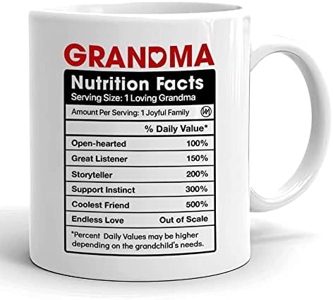 Вашин баба кафе чаши подароци за Нана од внуци - факти за баба исхрана Нана Куп - одличен Божиќ, Божиќ, подарок за Денот на мајката за баба од
