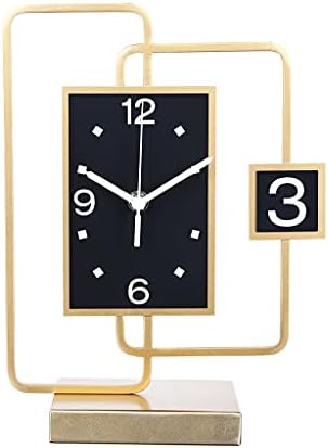 UXZDX Десктоп Часовник, Модерен Ѕиден Часовник За Дневна Соба, Метален Биро Часовник, Часовник За Декорација На Домот