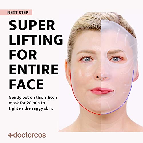 Докторкос Супер кревање маска за кожа сет | Силиконска маска + Аква Сјај маска + Пополнете крем за брчки | Целосен пакет за