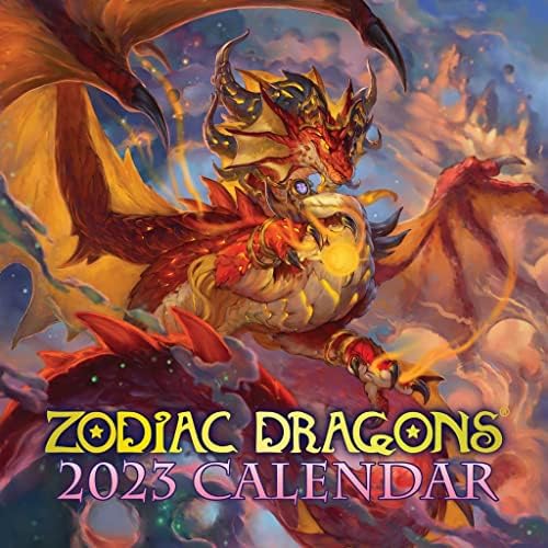 2023 Хороскопски Змејови Фантазија Ѕид Календар Ограничено Издание