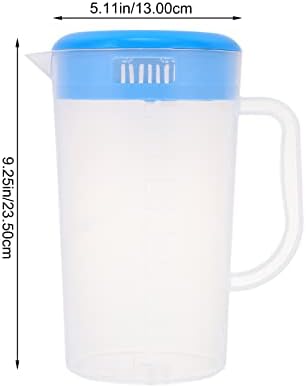 Хемотон Брита Вода Стомна 0.52 Галон/ 2 Литри Пластични Стомна Со Капак, Ладна Вода Бокал- - Пластични Вода Стомна Ладен Чај Стомна За