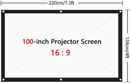 CLGZS Екран за проектор за висока осветленост 72 84 100 120 150 инчи 16: 9 склопување на проекција на ткаенина за ткаенина, преклопување