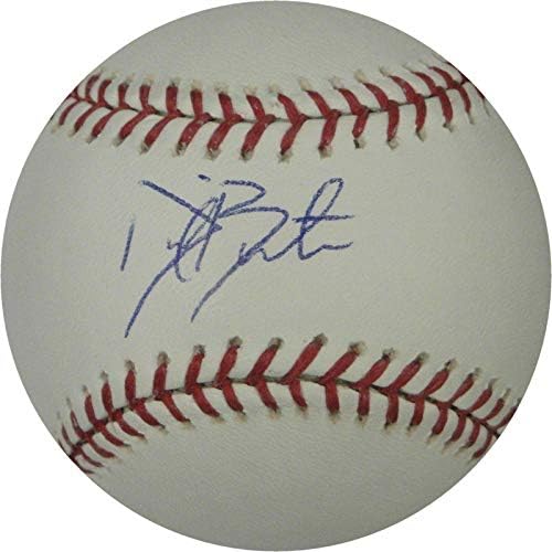 Дарик Бартон Хард потпиша автограмиран безбол во лига Бејзбол Оукланд А - автограмирани бејзбол