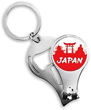 Црвен преглед обележје јапонски нокти прстен прстен клуч за шишиња со шишиња со шише