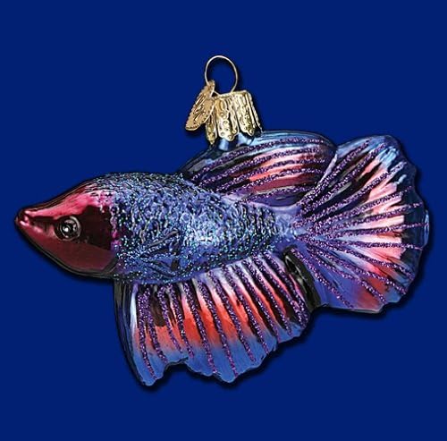 Бета тропска риба старо светски украсен украс 12384 декорација бесплатна кутија
