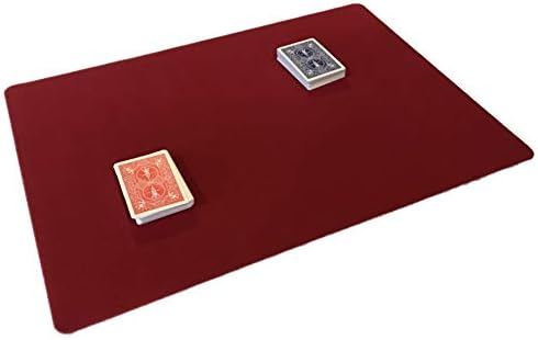 Супериорна црвена магична подлога, нелизгачка табела за зафат за трикови за картички и илузии на монети-16 на 23 инчи