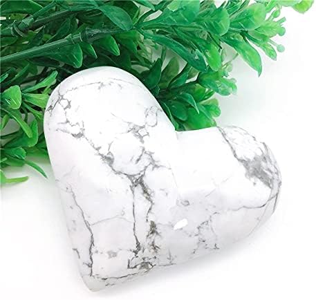 Ruitaiqin shitu 1pc Природно големо бело тиркизна тиркизна кристално срце во форма на кристално срце, лекување кристал природни