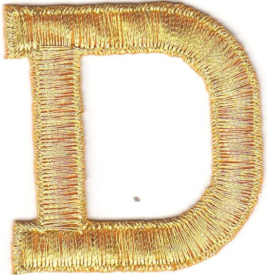 Букви -златни метални 1 3/4 буква г - железо на извезена апликација