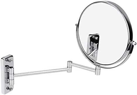 Огледало за шминка Nikou 8 , 3x зголемувачки wallид монтирање двострано огледало за вртење