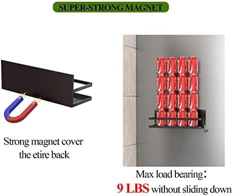 Alphyse Magnetic Spice Rack, магнетна полица за фрижидер, силен организатор на магнетски фрижидер, организатор за заштеда на простор