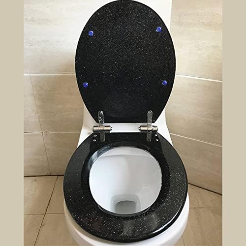 WXBDD Европски стил на смола за смола, капа на тоалетот, тампон смола, тоалетно седиште, задебелен стилски покривка на тоалетот со бавно