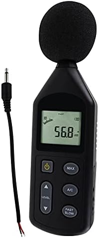 UXZDX CUJUX Дигитален мерач на мерач на дигитална бучава 30 ~ 130DBA A/C Фреквенција Алатка за пондерирање Пред-калибриран мерач