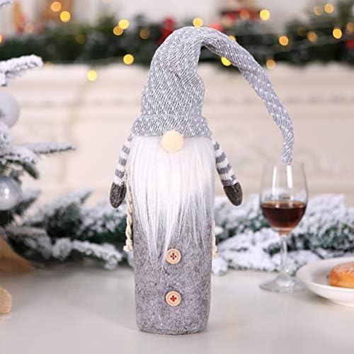 Холибана Божиќни гноми шише со шише со вино шведски том gnomes вино шише со шише Дедо Мраз за шишиња за шишиња одмори дома Божиќни украси
