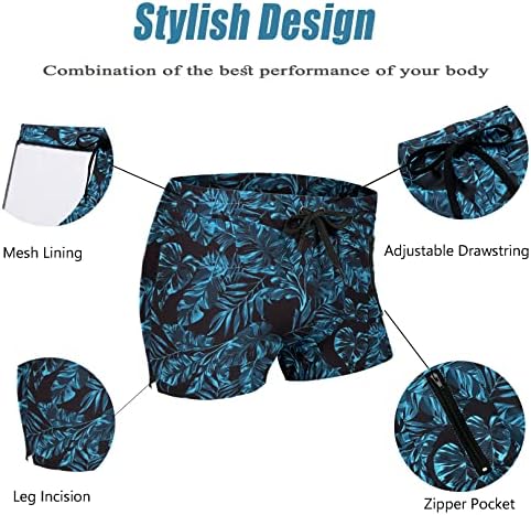 Coofandy Mens Sweat Smake Trunk Swear Sweating Coosting Suit Swid Square Cart Board Short Short