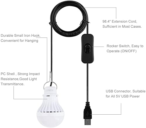 Onite USB Светло, Опрема За Кампување или Додатоци, LED Светла За Кампување, Исто така и За Гаража Магацин Автомобил Камион Рибарски