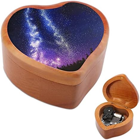 Starвездена музичка кутија за небесно дрво Антички врежани музички кутии подароци за роденден Божиќ Денот на благодарноста