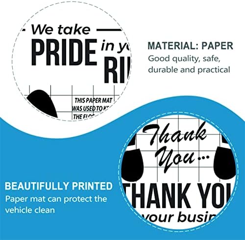 Драги за подот на хартија за автомобил бело: 50 парчиња за еднократна употреба автомобили Автомобилски Мат опфаќа детали за заштитник детали миење привремено лепли