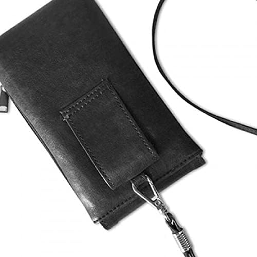 Тропски слон кафеав европски стил рамка Телефонски паричник чанта што виси мобилна торбичка црн џеб