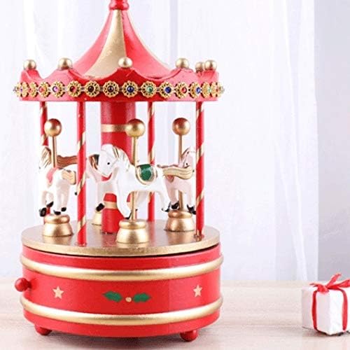 Wpyyi весело-рунда Дедо Мраз музички кутија играчка домашна декорација весела божиќна музичка кутија роденденски подарок за роденден