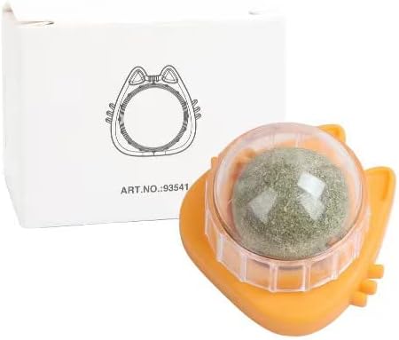 ZLCO Catnip топки, чиста природна лисја на нане ротирачки интерактивни играчки за мачки, чистење на забите за чистење на заби