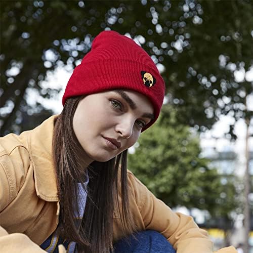 Bang уредна облека Pug Beanie плетена капа - lубители на кучиња за жени - Зимски капи за жени извезени