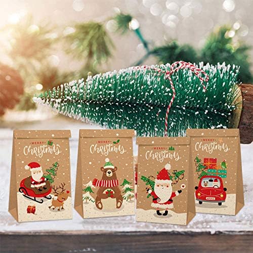Мали Торби За Божиќни Подароци За Деца, Божиќни Чанти Рефус За Подароци Божиќни Крафт Торби За Подароци Божиќни Торби За Подароци
