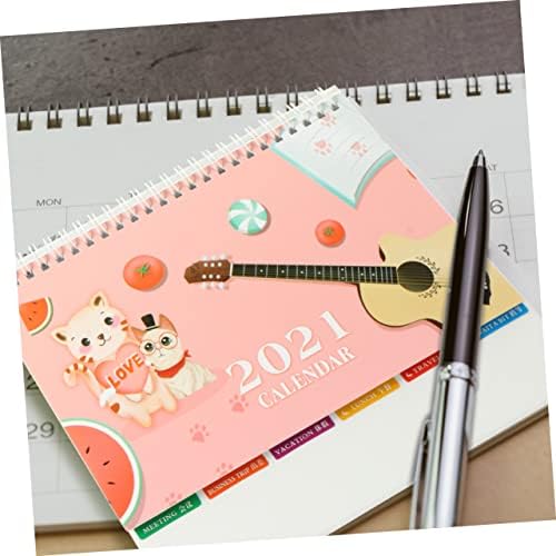 Didiseaon 1PC 2021 Календар Календар за канцеларија за биро 2021 празен календар за печатење Календар 2021 Дневен распоред Планинер