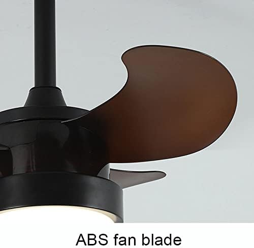 ACLBLK едноставност АБС Блејд Фан лустер нордиска дневна соба Акрилна тавана вентилатор ламба LED три-тон светло далечински управувач вентилатор