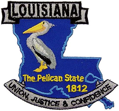 Вклучена мапа во форма на држава Луизијана, со лепило со железо