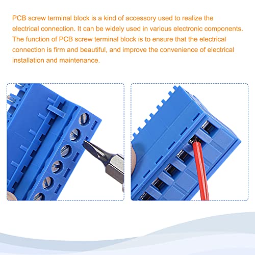 Меканиксот PCB завртка за завртки Терминал блокови Комплет за асортиман 5.08мм Пич 3 пин/4 Пин 15А приклучок за електрични, инструменти 25 пар