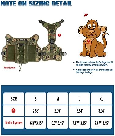 Тактичка тактичка кучиња на Petnanny - 2 метална тока, сервис за кучиња за кучиња за големи кучиња прилагодливи воени кучиња со
